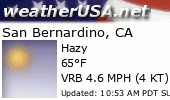 Click for Forecast for San Bernardino, California from weatherUSA.net